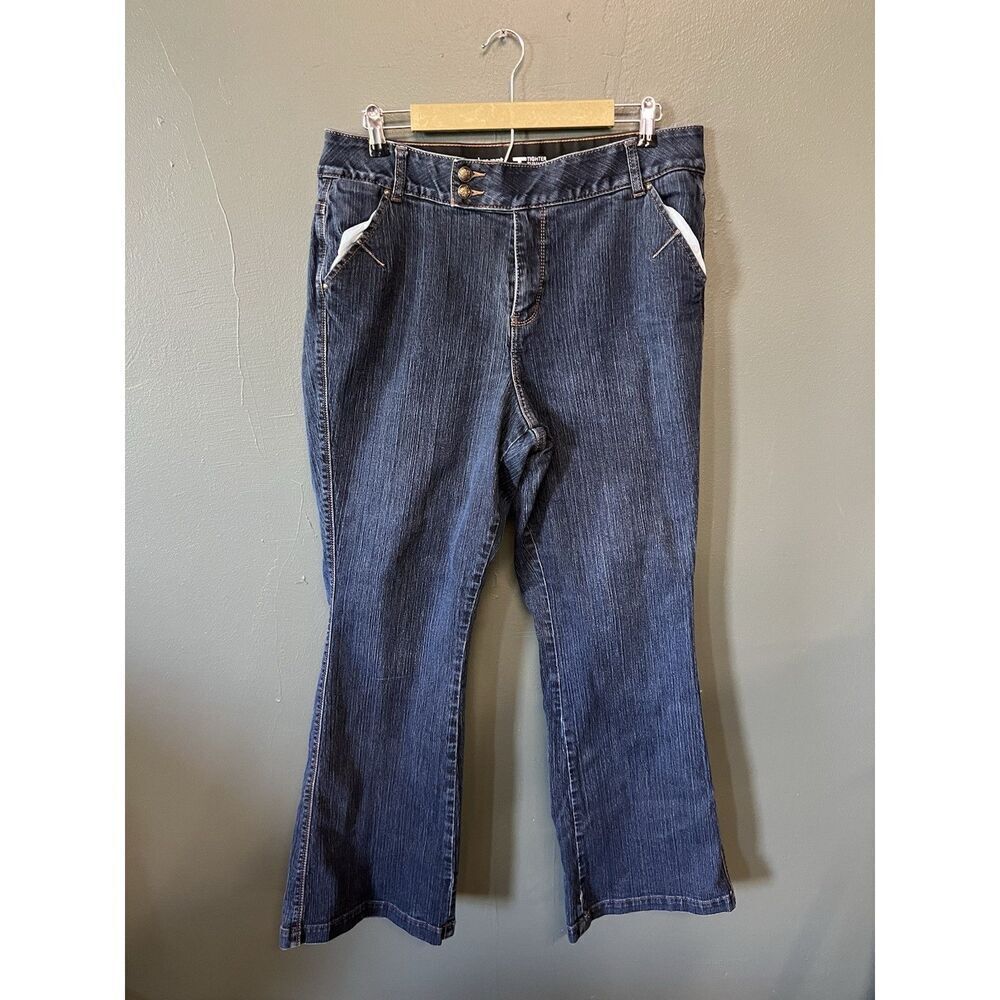 Lane Bryant Womens Blue Denim Flare Jeans Size 18